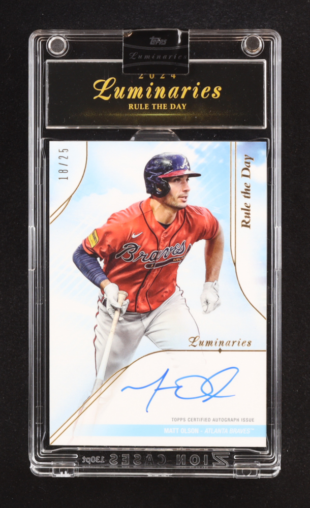 Matt Olson 2024 Topps Luminaries Rule the Day Autographs #RDMO #18/25