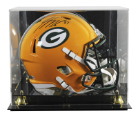 Jordy Nelson Signed Packers Full-Size Speed Helmet with Display Case (Beckett) at PristineAuction.com