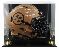 Rocky Bleier Signed Steelers Full-Size Salute to Service Alternate Speed Helmet Inscribed "U.S. Army (68-70)", "Purple Hear" & "Bronze Star" with Display Case (Beckett) at PristineAuction.com
