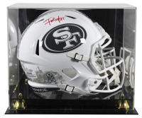 Frank Gore Signed 49ers Full-Size Salute To Service Alternate Speed Helmet with Display Case (Beckett) at PristineAuction.com