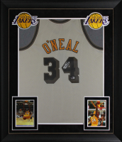 Shaquille O'Neal Signed Lakers Custom Framed Mitchell & Ness Authentic Jersey (Beckett) at PristineAuction.com