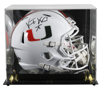 Vince Wilfork Signed Miami Hurricanes Full-Size Speed Helmet with Display Case (Beckett) at PristineAuction.com