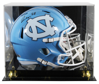 Omarion Hampton Signed North Carolina Tar Heels Full-Size Speed Helmet with Display Case (Beckett) at PristineAuction.com