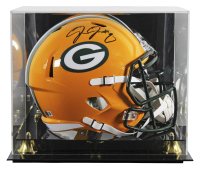 Josh Jacobs Signed Packers Full-Size Speed Helmet with Display Case (Beckett) at PristineAuction.com