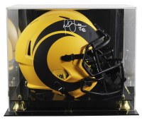 Marshall Faulk Signed Rams Full-Size Rave Alternate Speed Helmet with Display Case (Beckett) at PristineAuction.com