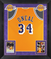 Shaquille O'Neal Signed Lakers Custom Framed Mitchell & Ness Authentic Jersey Inscribed "HOF 16" (Beckett) at PristineAuction.com