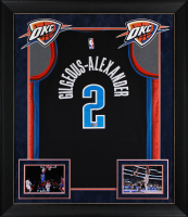 Shai Gilgeous-Alexander Signed Thunder Custom Framed Nike Authentic Jersey (Beckett) at PristineAuction.com