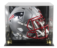 Rob Gronkowski Signed Patriots Full-Size Speed Helmet with Display Case (Steiner) at PristineAuction.com