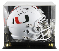 Ray Lewis Signed Miami Hurricanes Full-Size Speed Helmet with Display Case (Beckett) at PristineAuction.com