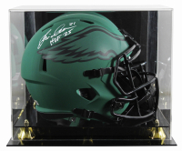 Eric Allen Signed Eagles Full-Size Rave Alternate Speed Helmet Inscribed "HOF 25" with Display Case (Beckett) at PristineAuction.com