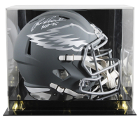 Eric Allen Signed Eagles Full-Size Slate Alternate Speed Helmet Inscribed "HOF 25" with Display Case (Beckett) at PristineAuction.com