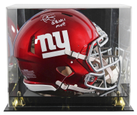 Phil Simms Signed Giants Full-Size Authentic On-Field Flash Alternate Speed Helmet Inscribed "SB XXI MVP" with Display Case (Beckett) at PristineAuction.com
