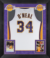 Shaquille O'Neal Signed Lakers Custom Framed Mitchell & Ness Authentic Jersey Inscribed "HOF 16" (Beckett) at PristineAuction.com