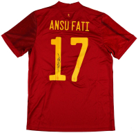 Ansu Fati Signed Spain National Team Adidas Jersey (ICONS) at PristineAuction.com