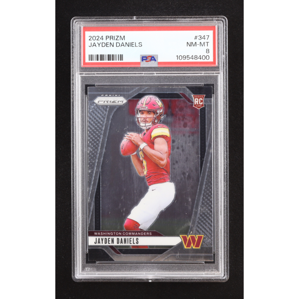 Jayden Daniels 2024 Panini Prizm #347 RC (PSA 8) at PristineAuction.com