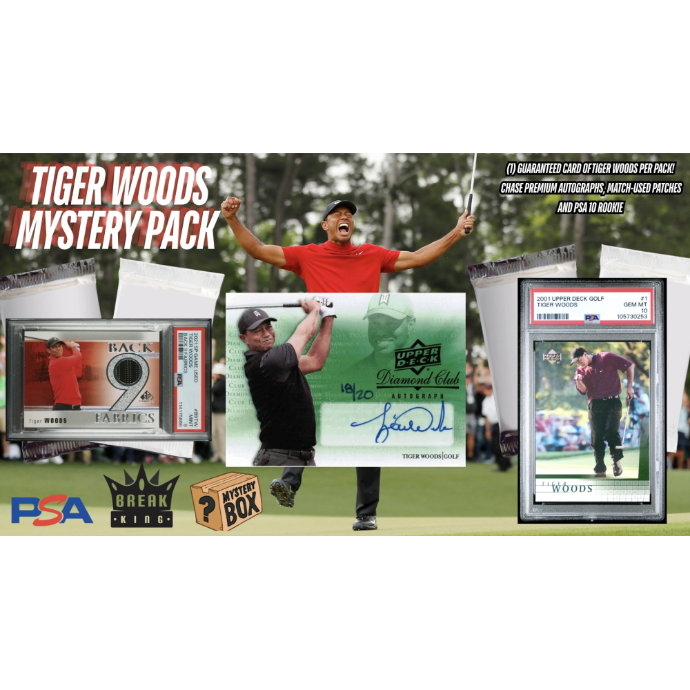 Break King: Tiger Woods Mystery Box Foil Pack at PristineAuction.com