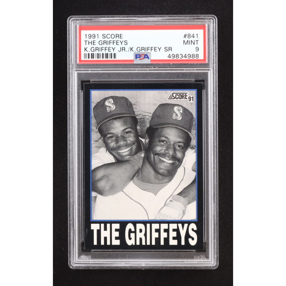 Ken Griffey Jr. / Ken Griffey Sr. 1991 Score #841 (PSA 9) at PristineAuction.com