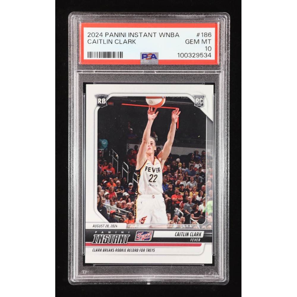Caitlin Clark 2024-25 Panini Instant WNBA #186 RC (PSA 10) at PristineAuction.com