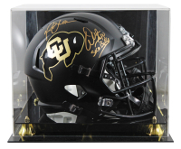 Warren Sapp & Marshall Faulk Signed Colorado Buffaloes Full-Size Speed Helmet Inscribed "Sko Buffs" with Display Case (Beckett) at PristineAuction.com