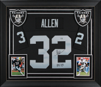 Marcus Allen Signed Custom Framed Mitchell & Ness Jersey Inscribed "HOF 03" (Fanatics) at PristineAuction.com