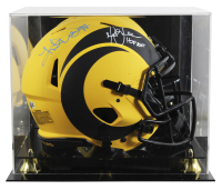 Marshall Faulk & Kurt Warner Signed Rams Full-Size Authentic On-Field Rave Alternate Speed Helmet Inscribed "HOF 20XI" & "HOF 17" (Beckett) at PristineAuction.com