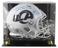 Marshall Faulk & Kurt Warner Signed Rams Full-Size Authentic On-Field Salute to Service Alternate Speed Helmet Inscribed "Greatest Show On Turf" (Beckett) at PristineAuction.com