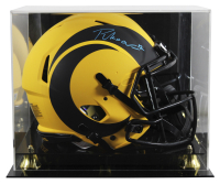 Puka Nacua Signed Rams Full-Size Authentic On-Field Rave Alternate Speed Helmet with Display Case (Fanatics) at PristineAuction.com