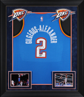 Shai Gilgeous-Alexander Signed Thunder Custom Framed Jersey (Beckett) at PristineAuction.com