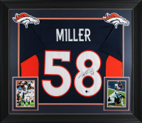 Von Miller Signed Custom Framed Jersey Display (Beckett) at PristineAuction.com