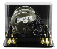 Darrelle Revis Signed Jets Salute To Service Alternate Speed Mini Helmet with Display Case (Beckett) at PristineAuction.com