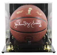 Julius "Dr. J" Erving Signed NBA Finals Trophy Special Edition Basketball with Display Case (Beckett) at PristineAuction.com