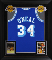 Shaquille O'Neal Signed Lakers Custom Framed Mitchell & Ness Authentic Jersey (Beckett) at PristineAuction.com