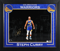 Stephen Curry Signed Warriors Custom Framed Photo (JSA) at PristineAuction.com