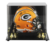 Aaron Rodgers Signed Packers Speed Mini Helmet with Display Case (Steiner) at PristineAuction.com