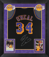 Shaquille O'Neal Signed Lakers Custom Framed Mitchell & Ness Authentic Jersey (Beckett) at PristineAuction.com