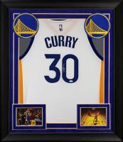Stephen Curry Signed Warriors Custom Framed Adidas Jersey (JSA) at PristineAuction.com