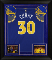 Stephen Curry Signed Warriors Custom Framed Nike Authentic Jersey (JSA) at PristineAuction.com