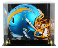 Omarion Hampton Signed Chargers Full-Size Flash Alternate Speed Helmet with Display Case (Beckett) at PristineAuction.com