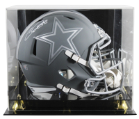 CeeDee Lamb Signed Cowboys Full-Size Slate Alternate Speed Helmet with Display Case (Fanatics) at PristineAuction.com