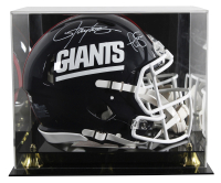 Lawrence Taylor & Phil Simms Signed Giants Full-Size Authentic On-Field Throwback Alternate Speed Helmet with Display Case (Beckett) at PristineAuction.com