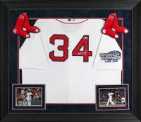 David Ortiz Signed Red Sox Custom Framed Mitchell & Ness Jersey with 2004 World Series Logo Patch (Beckett) at PristineAuction.com