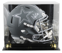 Dak Prescott Signed Cowboys Full-Size Slate Alternate Speed Helmet with Display Case (Beckett) at PristineAuction.com