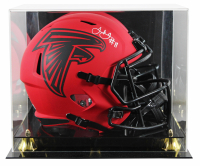 Julio Jones Signed Falcons Full-Size Rave Alternate Speed Helmet with Display Case (Beckett) at PristineAuction.com