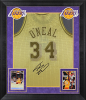 Shaquille O'Neal Signed Lakers Custom Framed Mitchell & Ness Authentic Jersey (Beckett) at PristineAuction.com