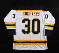 Gerry Cheevers Signed Jersey Inscribed "HOF 85" (JSA) at PristineAuction.com