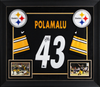 Troy Polamalu Signed Steelers Custom Framed Nike Authentic Jersey (Beckett) at PristineAuction.com