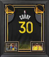Stephen Curry Signed Warriors Custom Framed Nike Authentic Jersey Inscribed "Chef Curry" (Beckett) at PristineAuction.com
