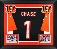 Ja'Marr Chase Signed Bengals Custom Framed Nike Authentic Jersey (Beckett) at PristineAuction.com