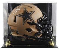Emmitt Smith Signed Cowboys Full-Size Salute To Service Alternate Speed Helmet with Display Case (Beckett) at PristineAuction.com