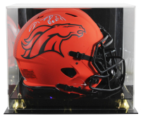 Shannon Sharpe Signed Broncos Full-Size Authentic On-Field Rave Alternate Speed Helmet Inscribed "HOF 11" with Display Case (Beckett) at PristineAuction.com